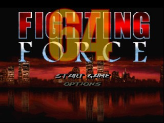Fighting Force 64 title screen for Nintendo 64